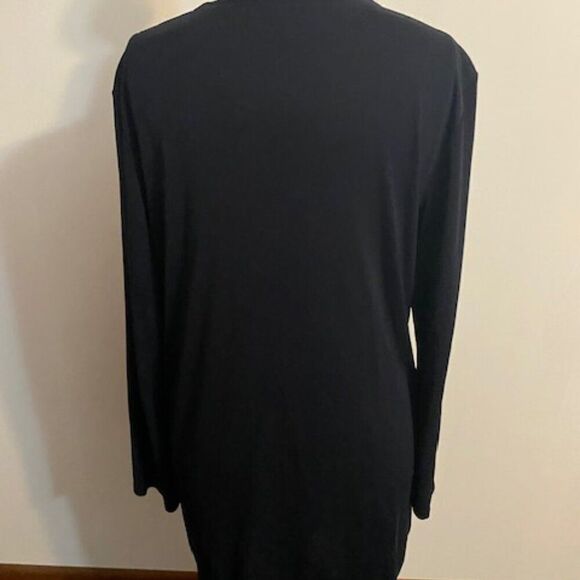 Josephine Chaus Navy Blue button front V-neck cardigan, size XL - Picture 4 of 5